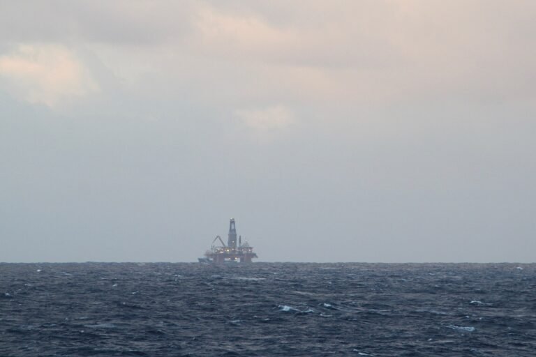 North Sea oil and gas platform offshore Scotland
