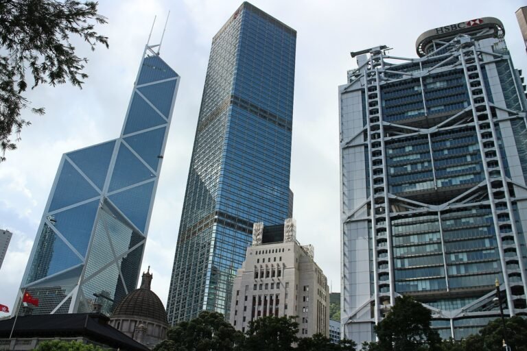 HSBC Building in Hong Kong, the headquarters of Asia's largest banking institution