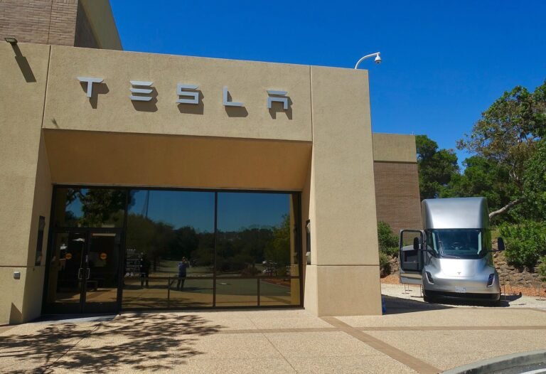 Tesla Semi truck at Tesla headquarters