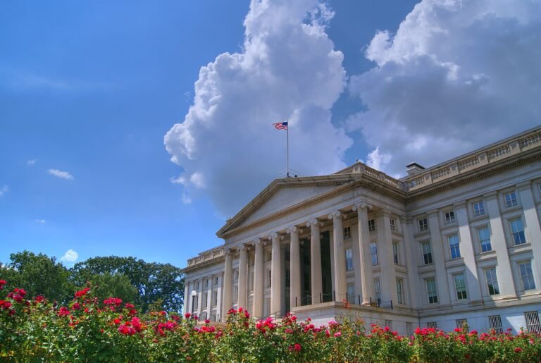 U.S. Department of the Treasury Building, the institution implementing the investment restrictions on China